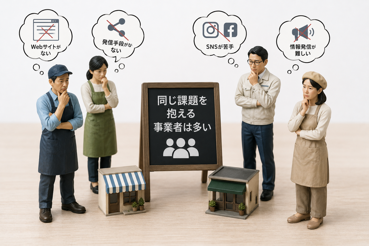 Webサイトや発信手段を持たず情報発信に悩む事業者たち
